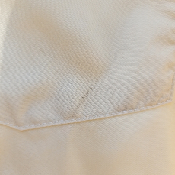 Mens cream pearl snap button down - Picture 5 of 5
